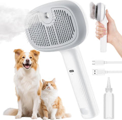 4-in-1 Steam Pet Grooming Brush for Cats & Dogs