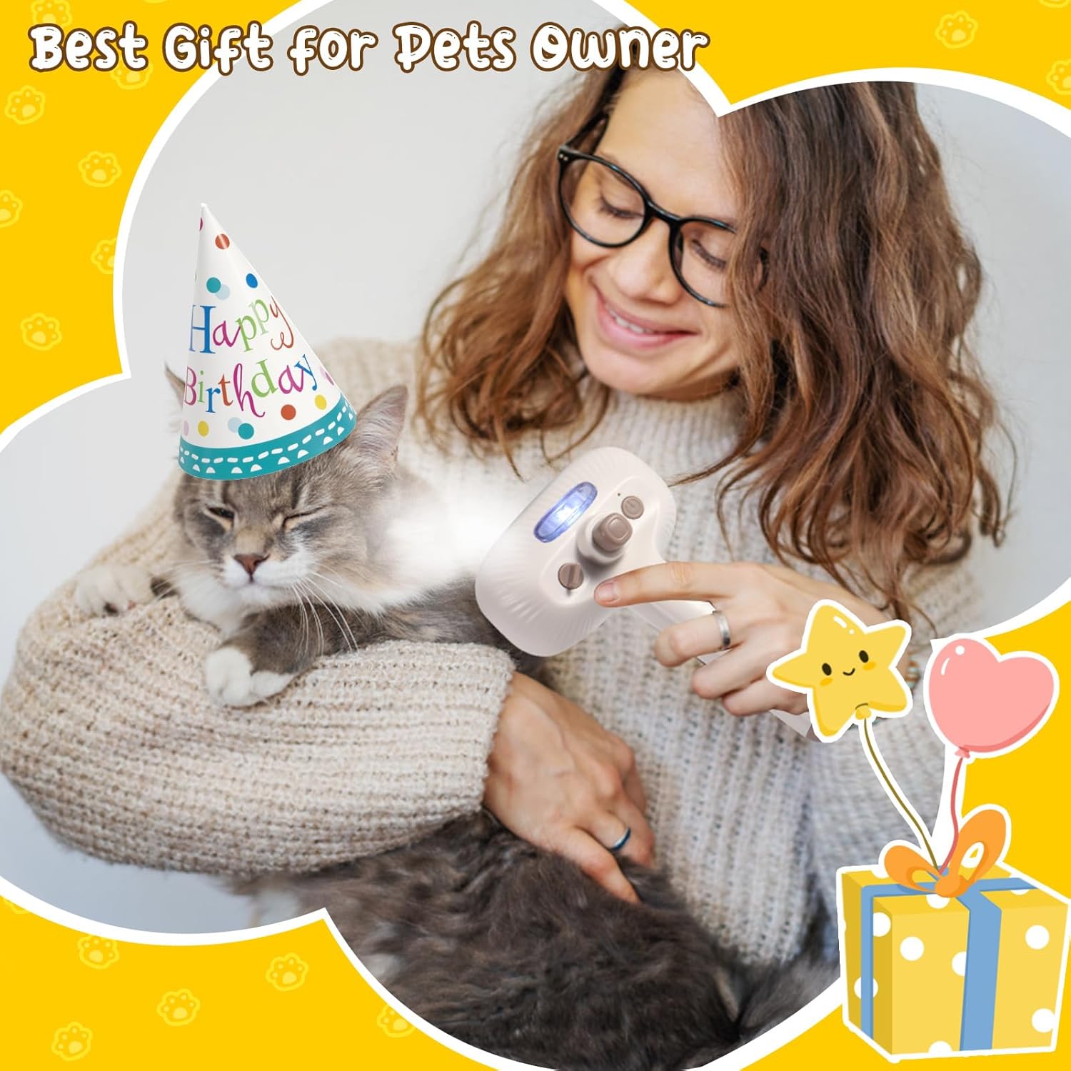 4-in-1 Steam Pet Grooming Brush for Cats & Dogs