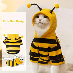 Bee Pet Puppy Coat Apparel Outfit Dog Halloween Hoodies Winter Cat Cosplay Costume Holiday Outfit for Small Medium Dogs & Cats